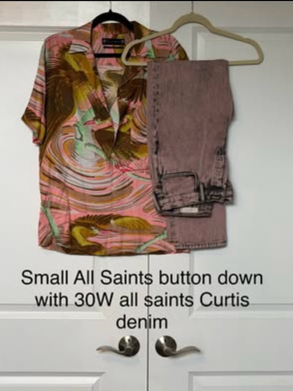 All Saints Straight-Leg Jeans in Dusty Mauve men’s